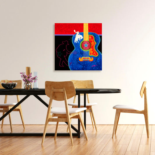 Gibson Sj-201, Fine Art Giclee Print On Gallery Wrap Canvas, 36" x 36"