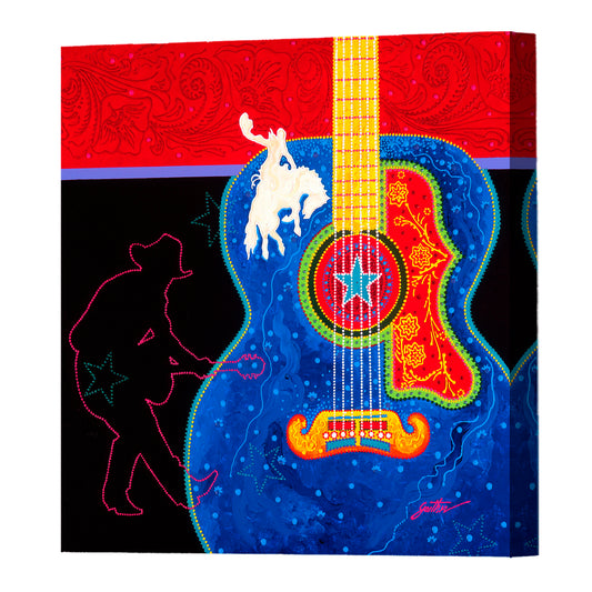 Gibson Sj-200, Fine Art Giclee Print On Gallery Wrap Canvas, 24" x 24"