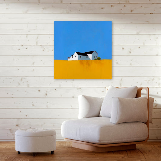 Field Of Gold, Fine Art Giclee Print On Gallery Wrap Canvas, 36" x 36"