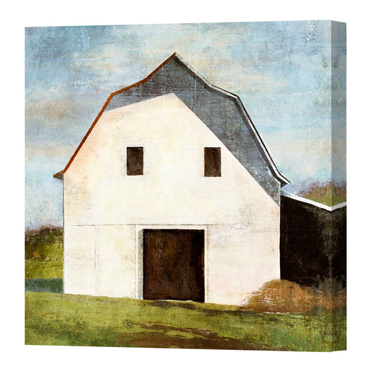 Hay Barn, Fine Art Giclee Print On Gallery Wrap Canvas, 24" x 24"