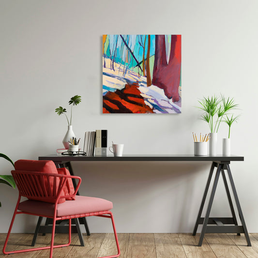 Pilot Mountain 5, Fine Art Giclee Print On Gallery Wrap Canvas, 24" x 24"