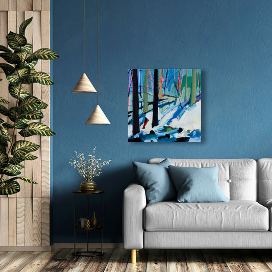 Pilot Mountain 8, Fine Art Giclee Print On Gallery Wrap Canvas, 24" x 24"