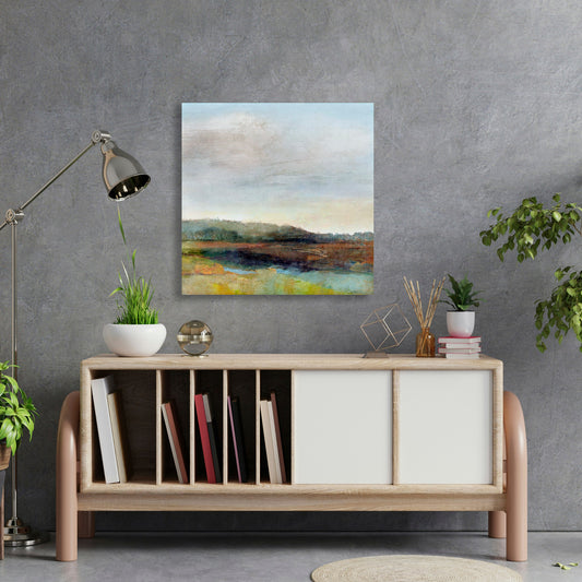 Summer Marsh, Fine Art Giclee Print On Gallery Wrap Canvas, 36" x 36"