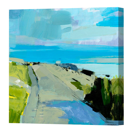 Walking The Marginal Way, Fine Art Giclee Print On Gallery Wrap Canvas, 24" x 24"