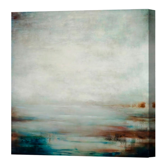 Where The River Meets The Sea, Fine Art Giclee Print On Gallery Wrap Canvas, 24" x 24"