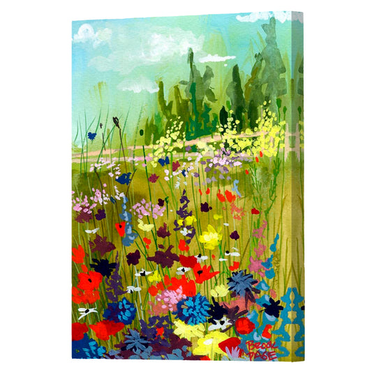 Wildflower Meadow, Fine Art Giclee Print On Gallery Wrap Canvas, 30" x 20"