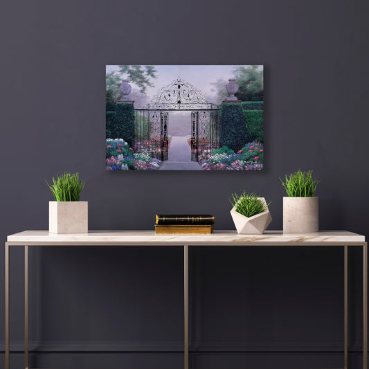 Elegant Garden, Fine Art Giclee Print On Gallery Wrap Canvas, 24" x 36"