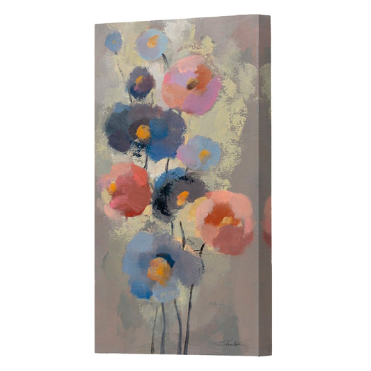 Delicate Floral I, Fine Art Giclee Print On Gallery Wrap Canvas, 40" x 20"
