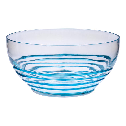 Swirl Acrylic Large Serving Bowls, BPA-Free, Blue