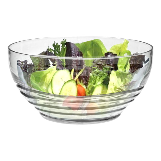 Swirl Acrylic Large Serving Bowls, BPA-Free, Clear