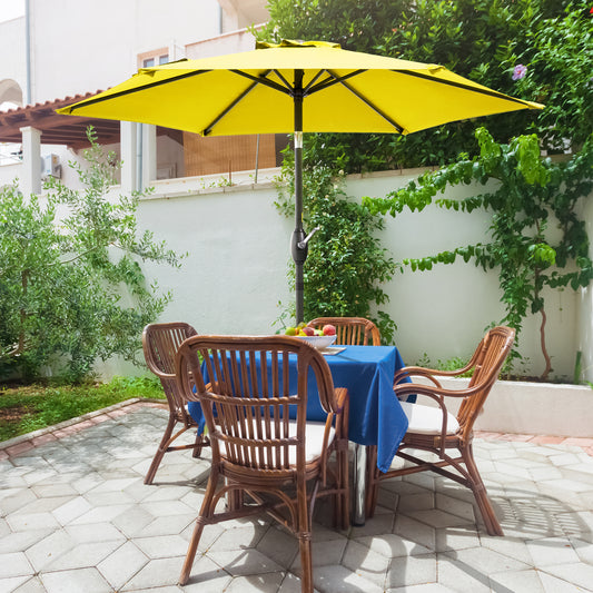 Sonkuki 7.5FT Patio Market Table Umbrella, UV-Resistant Canopy and Tilt Button (AS-052YW)