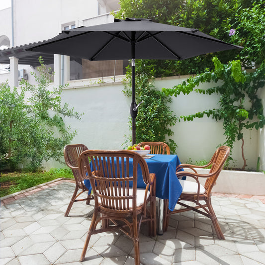 Sonkuki 7.5FT Patio Market Table Umbrella, UV-Resistant Canopy and Tilt Button (AS-053SG)