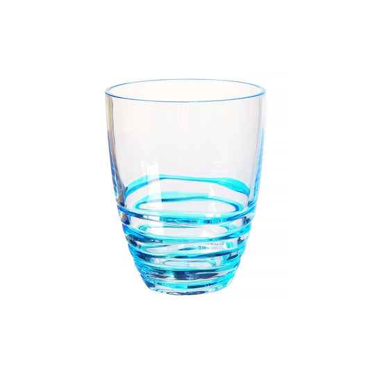 Swirl Acrylic DOF Drinking Glasses Set of 4, 15oz, BPA-Free, Blue