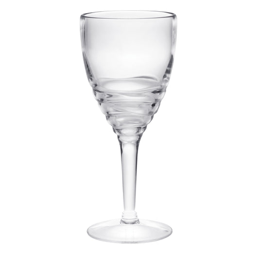 Swirl Acrylic Wine Glasses Set of 4, 12oz, BPA-Free, Clear