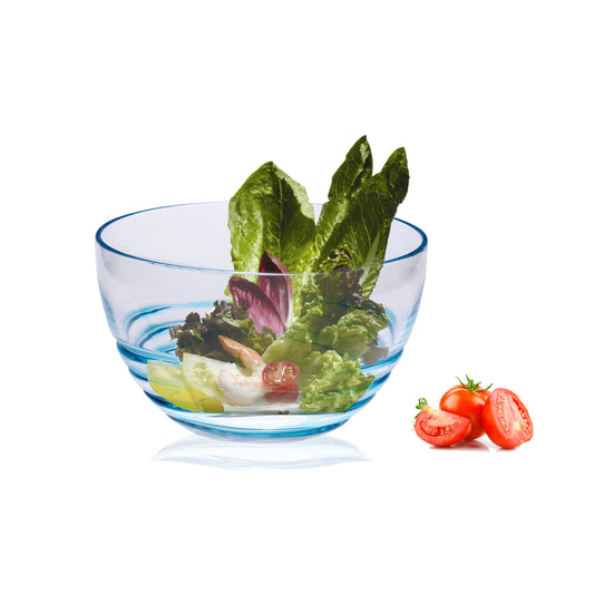 Swirl Acrylic Small Serving Bowls, BPA-Free, Blue