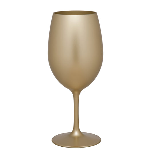 Metallic Acrylic Wine Glasses Set of 4, 20oz, BPA-Free, Gold