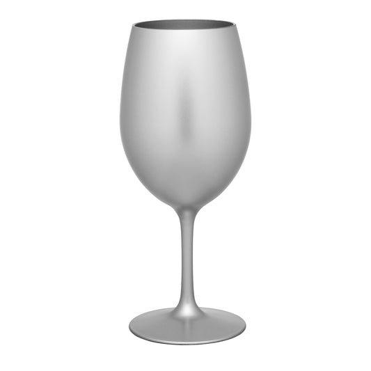 Metallic Acrylic Wine Glasses Set of 4, 20oz, BPA-Free, Silver
