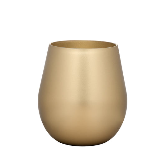 Metallic Acrylic Wine Glasses Set of 4, 18oz, BPA-Free, Gold