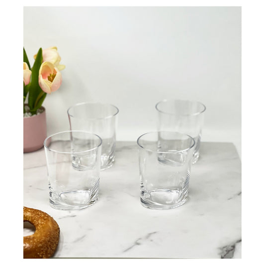 LeadingWare Oval Halo Tritan DOF Glasses Set of 4, 12oz, Unbreakable, BPA Free, Clear