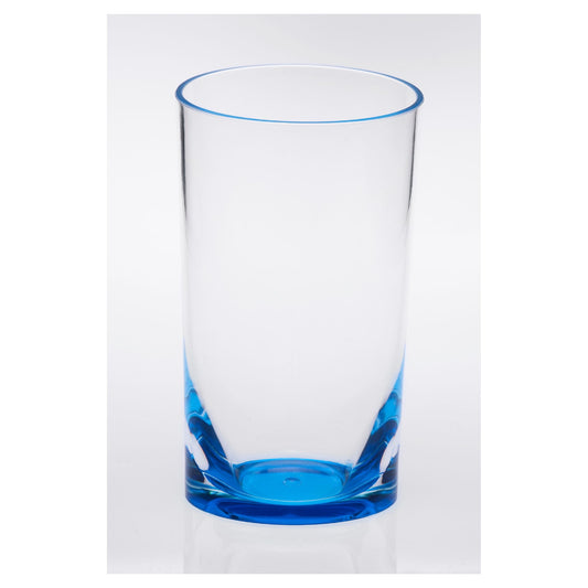 Oval Halo Acrylic Hi Ball Glasses Set of 4, 15oz, Blue