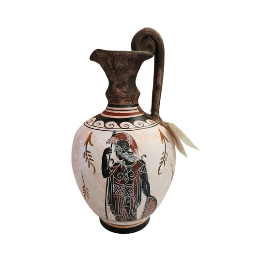 2 Greeks Flower Vase for Centerpieces Featuring Athena and Hermes
