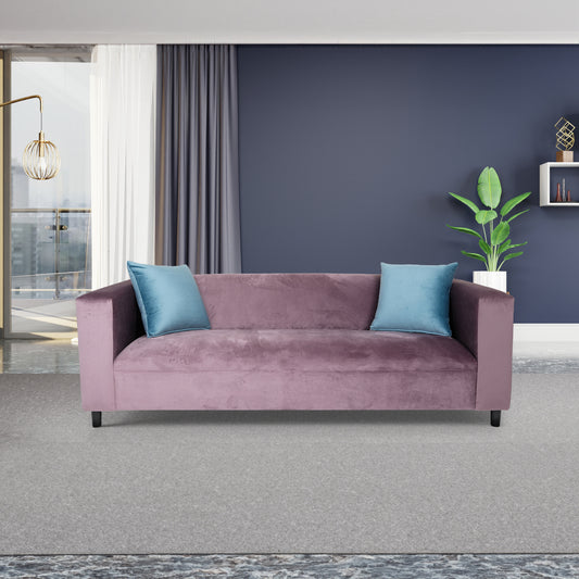 Coast to Coast Sofas Broadway Lavender Velvet 3-Seater Sofa with Pillows