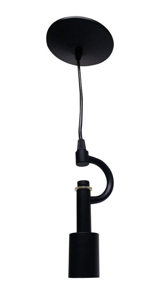 Satin Black 1-Light Pendant Fixture, 8.5" x 8.5" x 6.25"