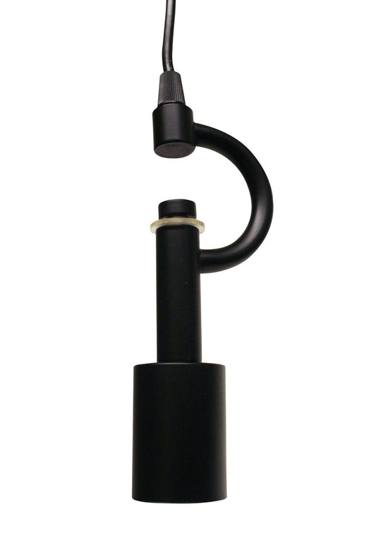 Satin Black 1-Light Pendant Fixture, 8.5" x 8.5" x 6.25"