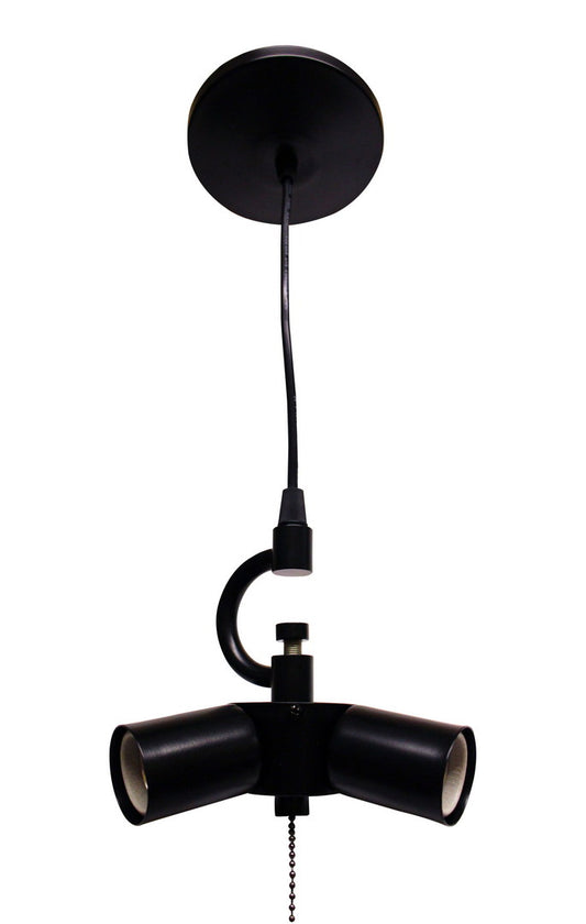 Satin Black 3-Light Pendant Fixture, 9.75" x 6.75" x 7.34"