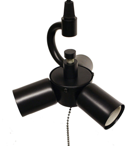 Satin Black 3-Light Pendant Fixture, 9.75" x 6.75" x 7.34"