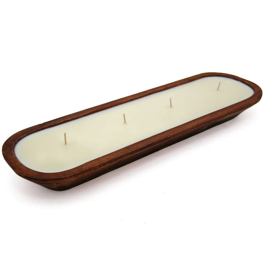 19" Bread Bowl Candles | Mango Wood