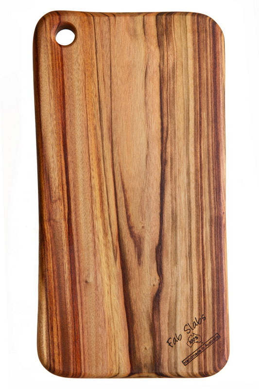 Fab Slabs Natural Solid Wood Cutting Board, Medium Wooden Cutting Boards for Kitchen, Meat Cutting Board, Wooden Chopping Board, 17.72" x 9.05"