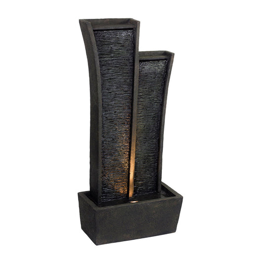 41.5" Tall Polyresin Indoor / Outdoor Fountain with LED Light, Tower Design
