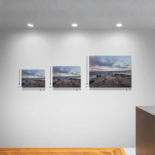 Maui Sunset Over Rocky Coastline Canvas Art, 15" x 20"