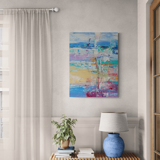 Coastal Echo - Abstract - Fine Art Giclee Print on Gallery Wrapped Canvas, 24" x 18"
