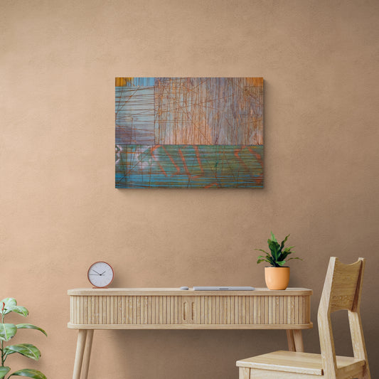 Geometric Abstract - Fine Art Giclee Print on Gallery Wrapped Canvas, 18" x 24"