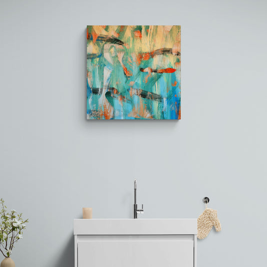 Free Flowing Movement - Fine Art Giclee Print on Gallery Wrapped Canvas, 24" x 24"