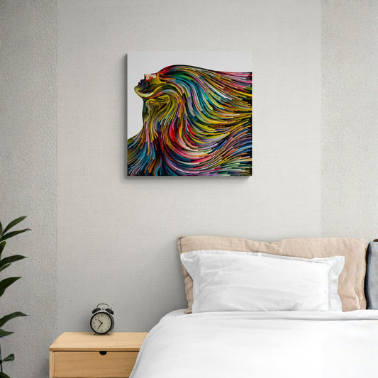 Colorful Life - Fine Art Giclee Print on Gallery Wrapped Canvas, 16" x 16"