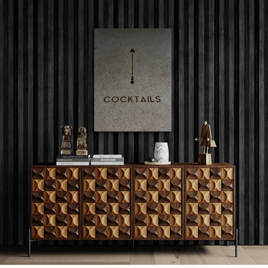 Cocktails This Way - Fine Art Giclee Print on Gallery Wrapped Canvas, 20" x 15"