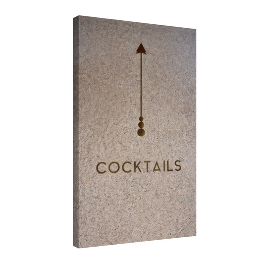 Cocktails This Way - Fine Art Giclee Print on Gallery Wrapped Canvas, 36" x 27"