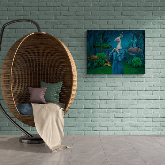 Dressed for the Deep - Fine Art Giclee Print on Gallery Wrapped Canvas, 27" x 36"