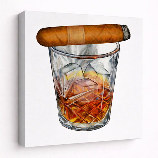 Happy Hour - Fine Art Giclee Print on Gallery Wrapped Canvas, 12" x 12"