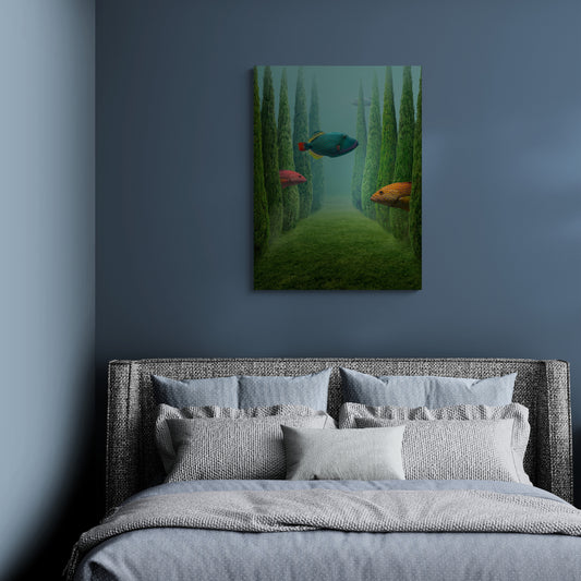 Garden Beneath the Sea - Fine Art Giclee Print on Gallery Wrapped Canvas, 20" x 15"