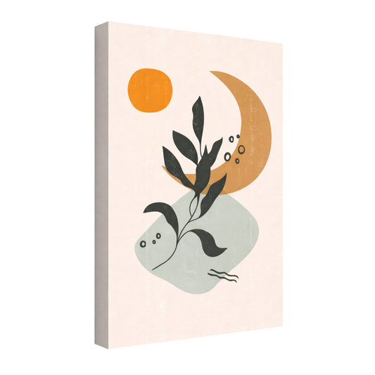 Desert Moon Bontanical - Fine Art Giclee Print on Gallery Wrapped Canvas, 24" x 18"