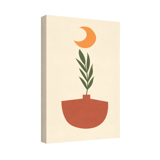 Desert Moon Plant - Fine Art Giclee Print on Gallery Wrapped Canvas, 20" x 15"