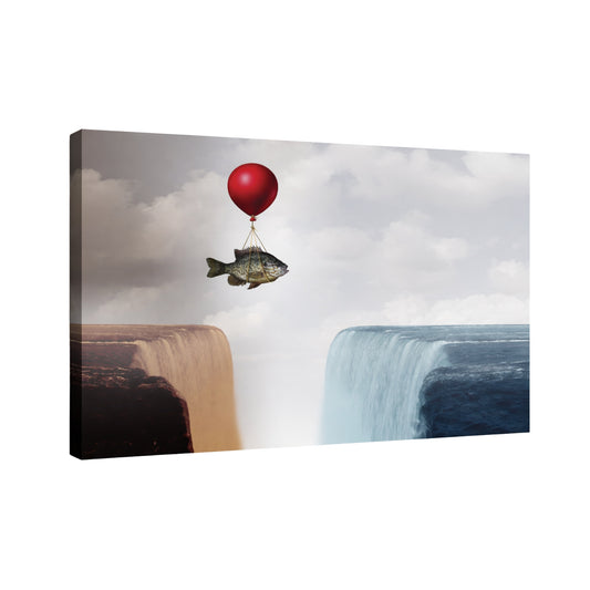 Carried by Courage - Fine Art Giclee Print on Gallery Wrapped Canvas, 27" x 36"