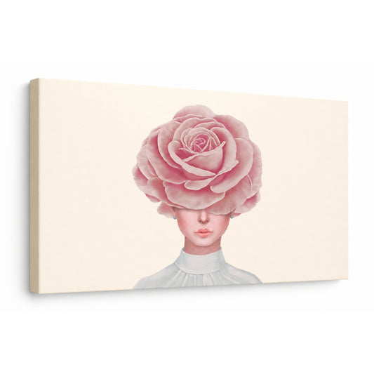 Rose Crown Muse - Fine Art Giclee Print on Gallery Wrapped Canvas, 15" x 20"
