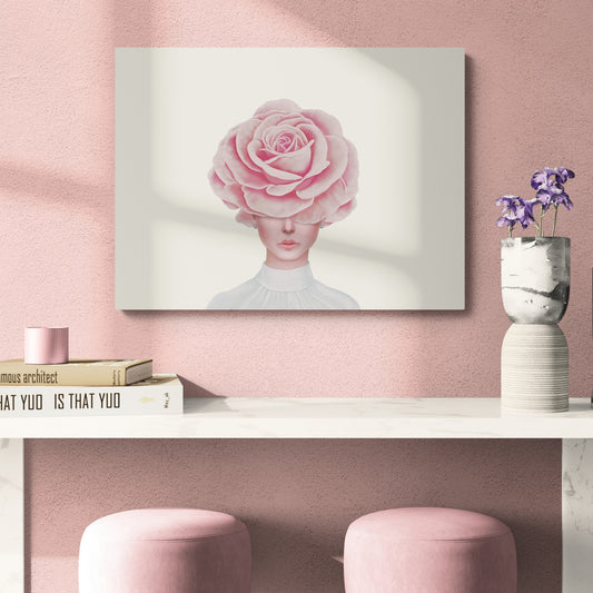 Rose Crown Muse - Fine Art Giclee Print on Gallery Wrapped Canvas, 18" x 24"