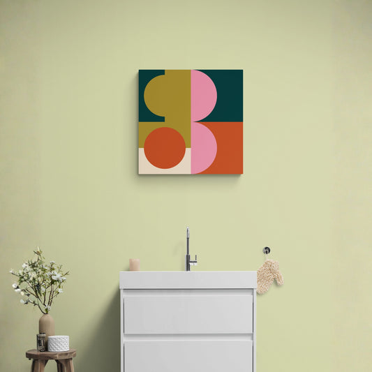 Retro Rhythm - Fine Art Giclee Print on Gallery Wrapped Canvas, 12" x 12"