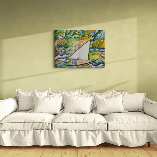 Colorful Sailing - Fine Art Giclee Print on Gallery Wrapped Canvas, 27" x 36"